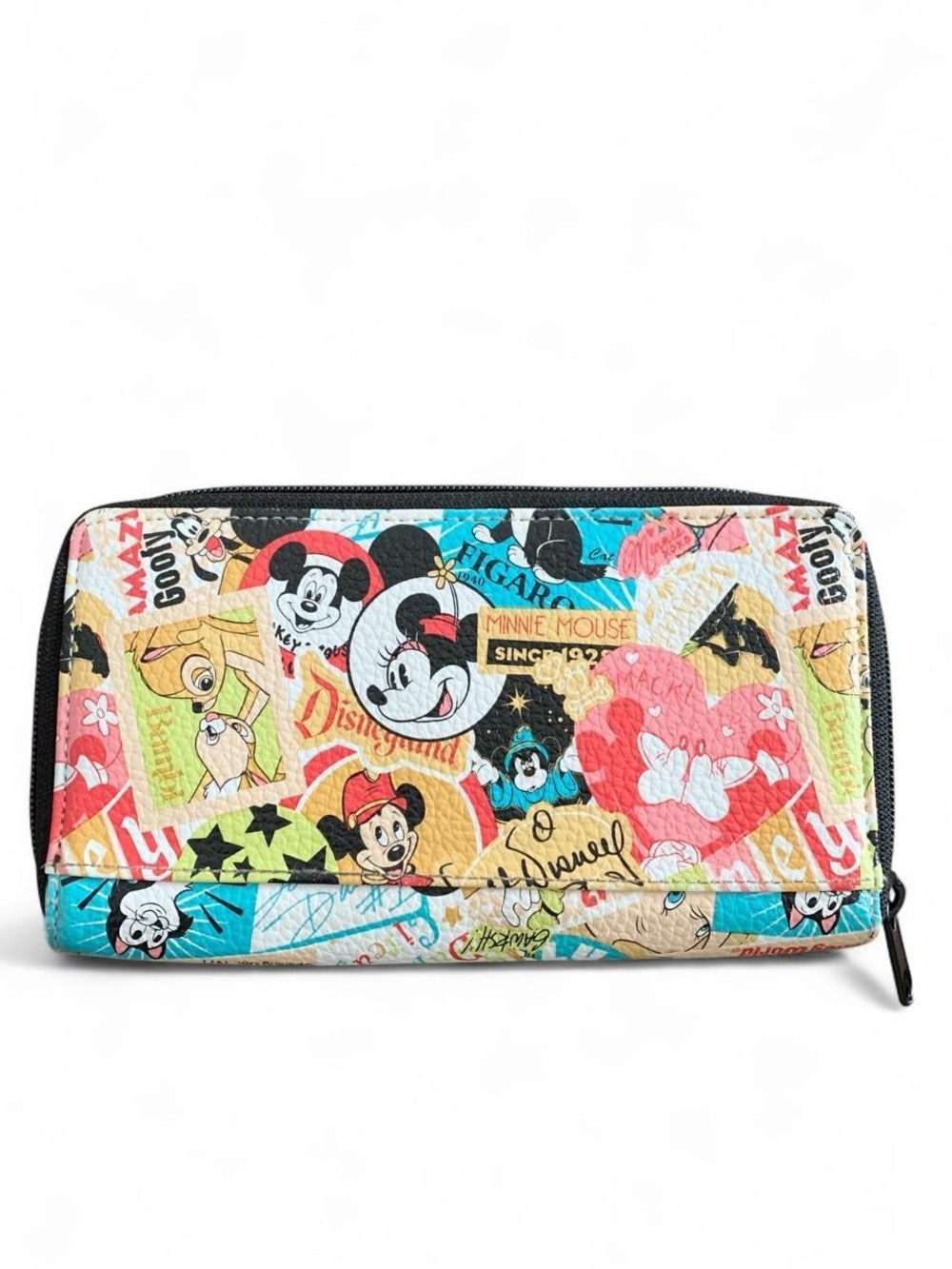 Disney Multicolor Minnie Mouse Collage Zip Wallet